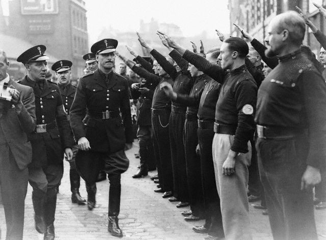 Oswald Moseley inspecting Blackshirts