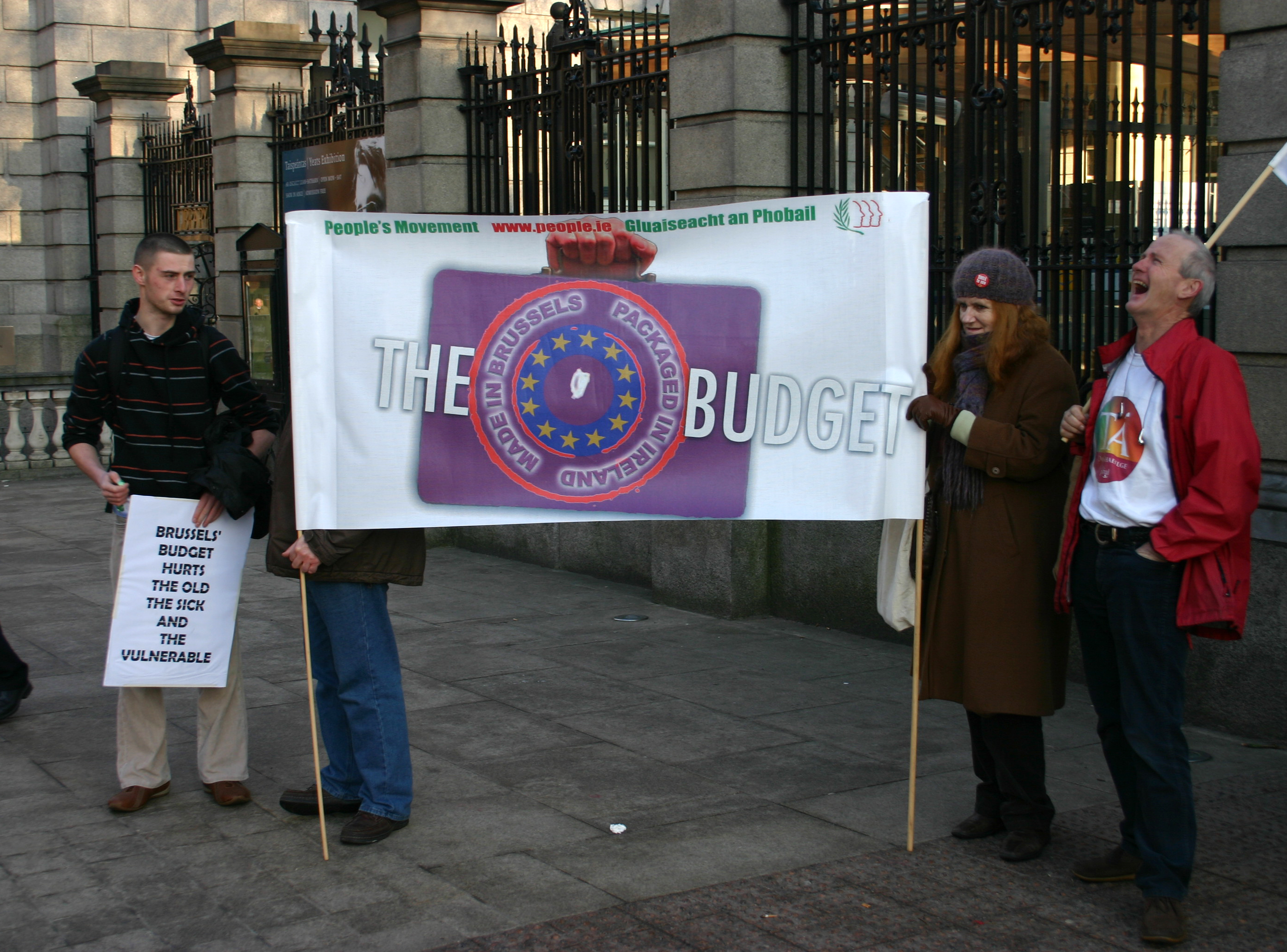 Protesting against austerity policy in Dublin