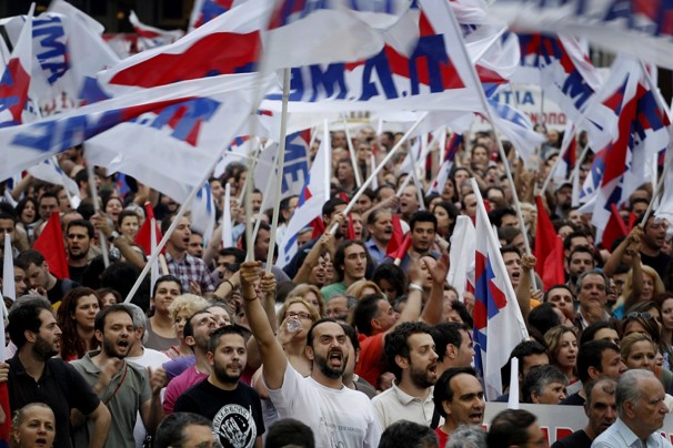 Protests in Greece against austerity policies