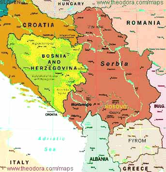 Map of the Balkans